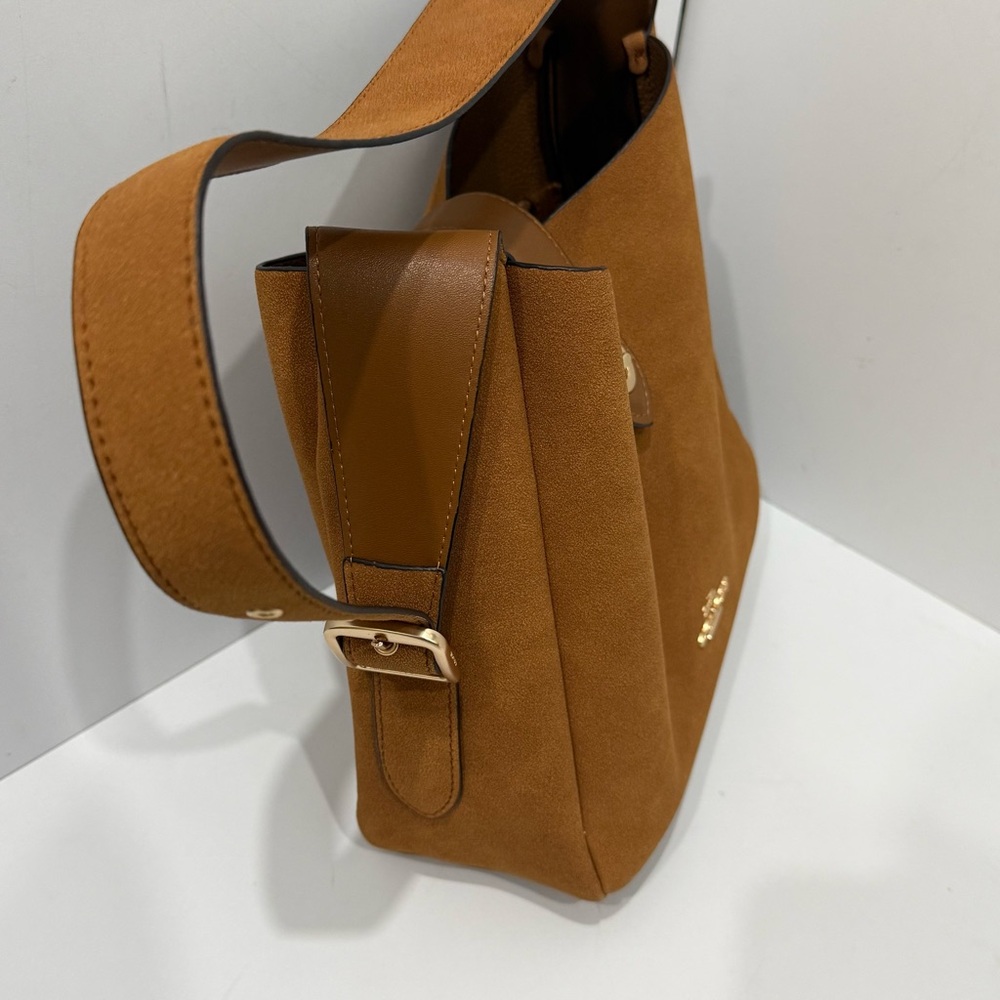 Coach Hadley Suede Shoulder Bag - Picture 8 of 8